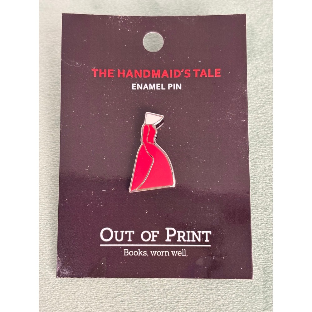 NEW Out of Print The Handmaids Tale Enamel Pin Margaret Atwood Red White P172